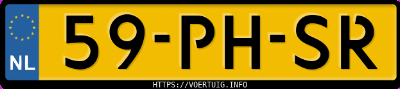 Kenteken afbeelding van 59PHSR, grijze Fiat Panda 1.2