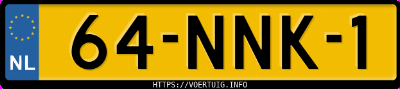 Kenteken afbeelding van 64NNK1, witte Fiat 230
