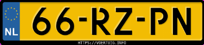 Kenteken afbeelding van 66RZPN, zwarte Fiat Stilo