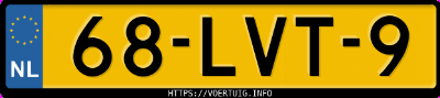 Kenteken afbeelding van 68LVT9, grijze Fiat Panda 1.2