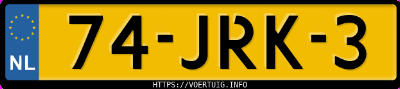 Kenteken afbeelding van 74JRK3, witte Fiat Ducato 14 2.8d