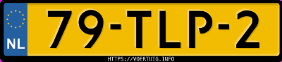 Kenteken afbeelding van 79TLP2, oranje Fiat 500 Twinair 8v