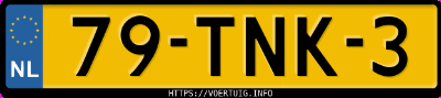 Kenteken afbeelding van 79TNK3, zwarte Fiat 500 1.2 8v