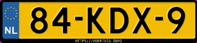 Kenteken afbeelding van 84KDX9, zwarte Fiat 500 1.2 8v