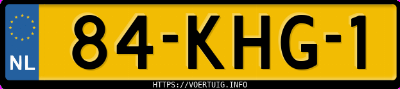 Kenteken afbeelding van 84KHG1, witte Fiat 230