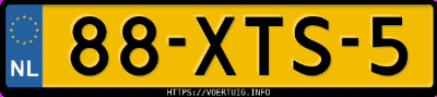 Kenteken afbeelding van 88XTS5, witte Fiat 244L