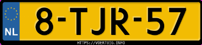 Kenteken afbeelding van 8TJR57, witte Fiat 500 Twinair 8v