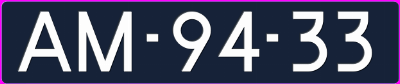 Kenteken afbeelding van AM9433, blauwe Fiat 500 D Giardiniera