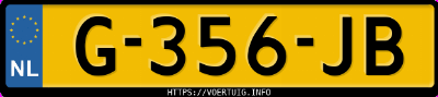 Kenteken afbeelding van G356JB, witte Fiat 500 1.2 8v
