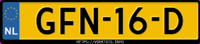 Kenteken afbeelding van GFN16D, witte Fiat Ducato