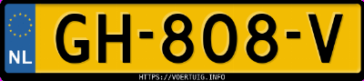 Kenteken afbeelding van GH808V, witte Fiat 500 1.2 8v