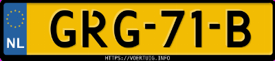 Kenteken afbeelding van GRG71B, witte Fiat 600 600e