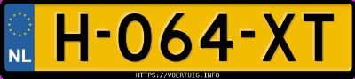 Kenteken afbeelding van H064XT, witte Fiat Ducato