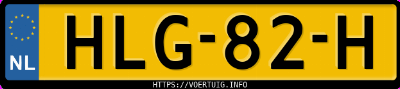 Kenteken afbeelding van HLG82H, grijze Fiat 500 500e