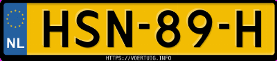 Kenteken afbeelding van HSN89H, zwarte Fiat 500 1.0 Bsg