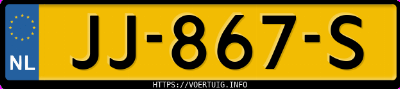 Kenteken afbeelding van JJ867S, witte Fiat 500