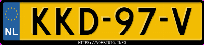 Kenteken afbeelding van KKD97V, witte Fiat 500 500e