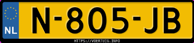 Kenteken afbeelding van N805JB, witte Fiat Ducato 18 Lh 2.8 Jtd