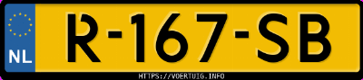 Kenteken afbeelding van R167SB, groene Fiat 500 500e