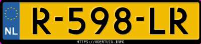 Kenteken afbeelding van R598LR, rode Fiat 500
