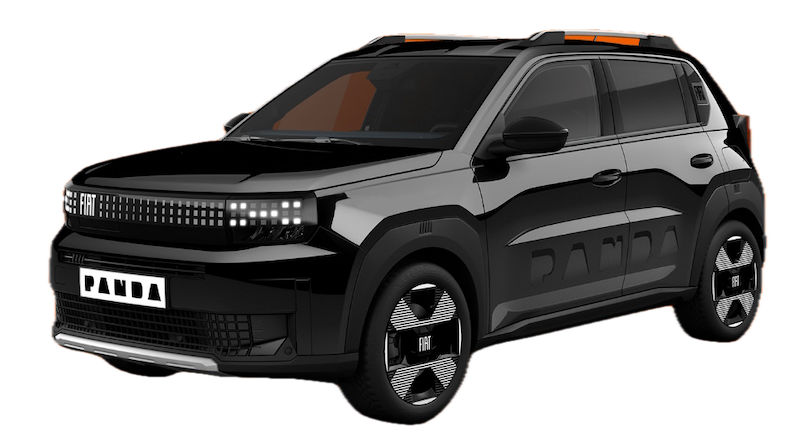 Afbeelding van HPZ87P, zwarte Fiat Panda Grande hatchback