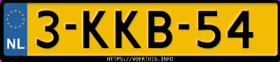 Kenteken afbeelding van 3KKB54, zwarte Fisker Karma