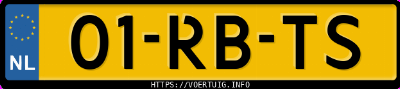 Kenteken afbeelding van 01RBTS, groene Ford Fusion