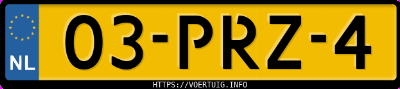 Kenteken afbeelding van 03PRZ4, zwarte Ford Mondeo 2.0i 16v