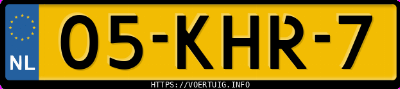 Kenteken afbeelding van 05KHR7, grijze Ford Kuga 2.5 4x4