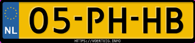 Kenteken afbeelding van 05PHHB, zwarte Ford Focus