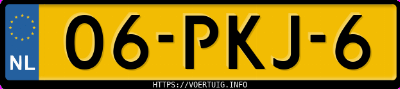 Kenteken afbeelding van 06PKJ6, groene Ford Ka 1.2i