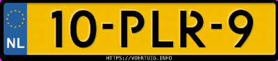 Kenteken afbeelding van 10PLR9, witte Ford Mustang Gt