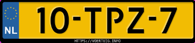 Kenteken afbeelding van 10TPZ7, bruine Ford Focus 1.6 Scti