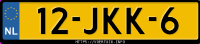 Kenteken afbeelding van 12JKK6,  Ford Ka 1.25i