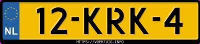Kenteken afbeelding van 12KRK4, grijze Ford Focus 1.8i