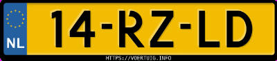 Kenteken afbeelding van 14RZLD, grijze Ford Focus 1.6i 16v