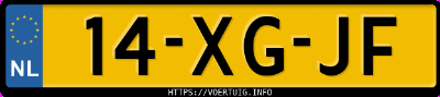 Kenteken afbeelding van 14XGJF, zwarte Ford Focus 1.6i 16v