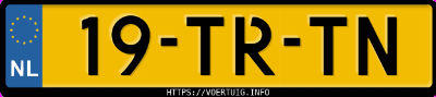 Kenteken afbeelding van 19TRTN, zwarte Ford Focus 1.6i 16v