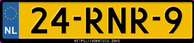 Kenteken afbeelding van 24RNR9, zwarte Ford Focus 1.6i 16v
