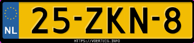 Kenteken afbeelding van 25ZKN8, zwarte Ford Mondeo Mondeo1.6tdci Eco