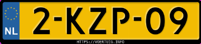Kenteken afbeelding van 2KZP09, witte Ford Transit