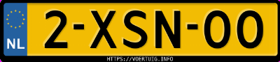 Kenteken afbeelding van 2XSN00, blauwe Ford Kuga 1.6 Scti