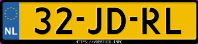 Kenteken afbeelding van 32JDRL, zwarte Ford Fiesta