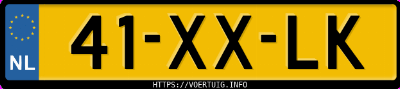 Kenteken afbeelding van 41XXLK, blauwe Ford Focus St