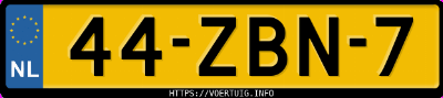 Kenteken afbeelding van 44ZBN7, zwarte Ford Fiesta 1.25i