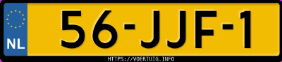 Kenteken afbeelding van 56JJF1, zwarte Ford Fiesta 1.6tdci