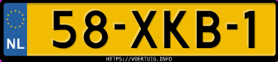 Kenteken afbeelding van 58XKB1, grijze Ford Focus 1.0 Scti