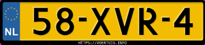 Kenteken afbeelding van 58XVR4, blauwe Ford Focus 1.0 Scti