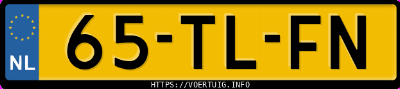 Kenteken afbeelding van 65TLFN, grijze Ford Fusion 1.4 16v