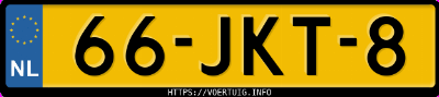 Kenteken afbeelding van 66JKT8, bruine Ford Mondeo 2.0i 16v